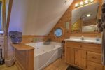 Loft Master BathRoom with a Jetted Garden Tub
